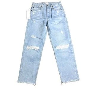 Boyish The Tommy High Rise Rigid Straight Jeans Spectacular Now in Super Light